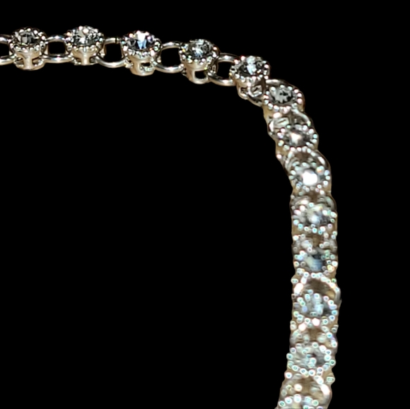 8" Retro Metal Crystal XL Bracelet Lot 4 - Picture 3 of 3